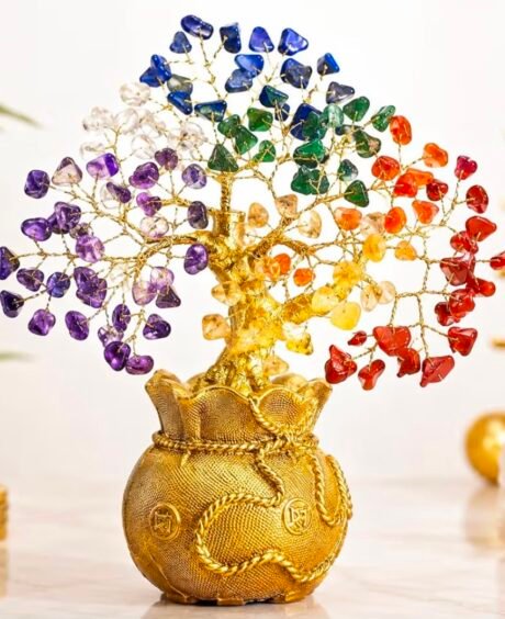 7 Chakra Tree with Golden Money Bag 1