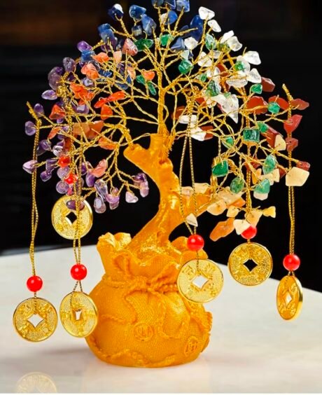 7 Chakra Tree with Golden Money Bag